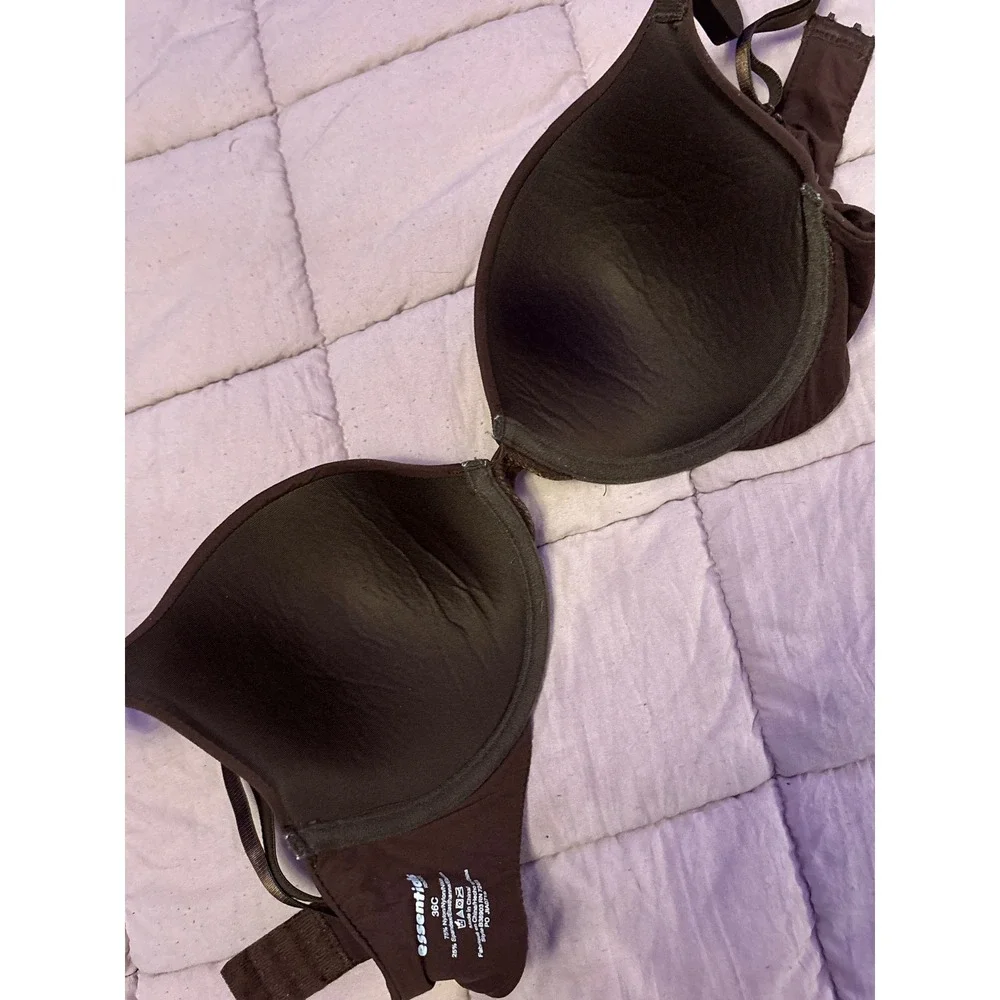 Essentials Rene Rofe Women Brown T Shirt Bra Underwire Lightly Lined 36C - Picture 5 of 5